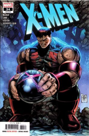 X-Men (7th Series) 34 published by Marvel with cover art by Tony S. Daniel
