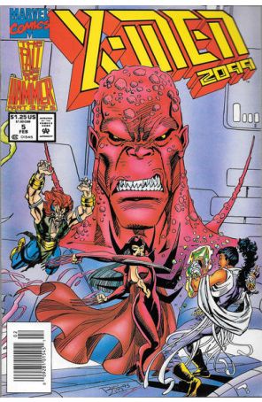 X-Men 2099 5 (Newsstand) published by Marvel with cover art by Ron Lim