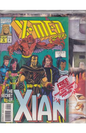 X-Men 2099 9 (with poster) published by Marvel with cover art by Ron Lim