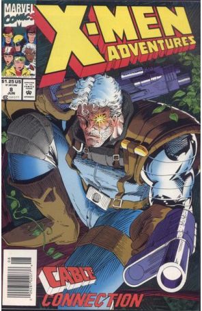 X-Men Adventures (Vol. 1) 8 (Newsstand) published by Marvel with cover art by Andrew Wildman
