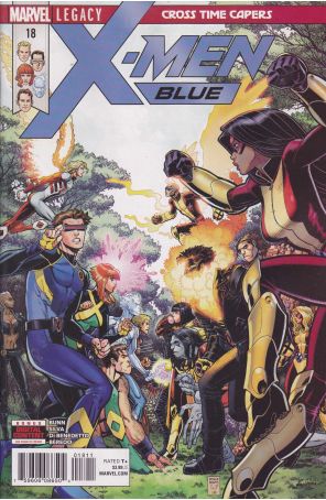 X-Men: Blue 18 published by Marvel with cover art by Arthur Adams