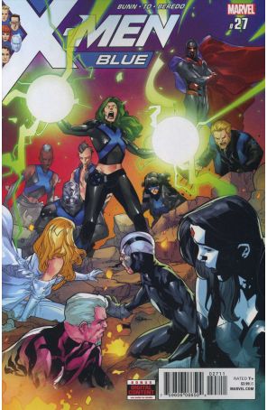 X-Men: Blue 27 published by Marvel with cover art by Jorge Molina