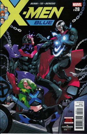 X-Men: Blue 28 published by Marvel with cover art by Mike Choi