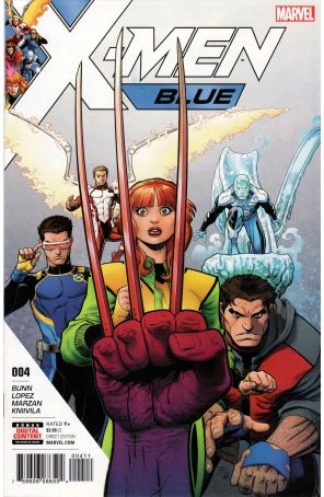 X-Men: Blue 4 published by Marvel with cover art by Arthur Adams