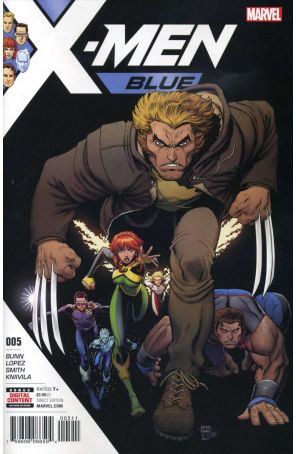 X-Men: Blue 5 published by Marvel with cover art by Arthur Adams