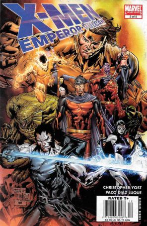 X-Men: Emperor Vulcan 3 (Newsstand) published by Marvel with cover art by Billy Tan