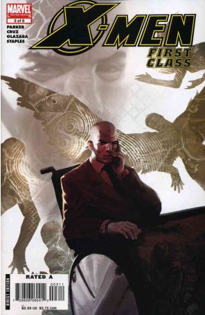 X-Men: First Class 3 published by Marvel with cover art by Marko Djurdjevic