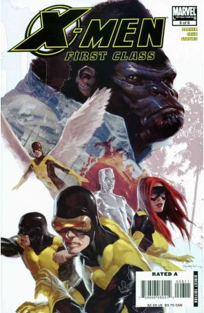 X-Men: First Class 8 published by Marvel with cover art by Marko Djurdjevic