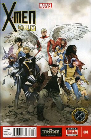X-Men: Gold 1 published by Marvel with cover art by Oliver Copiel