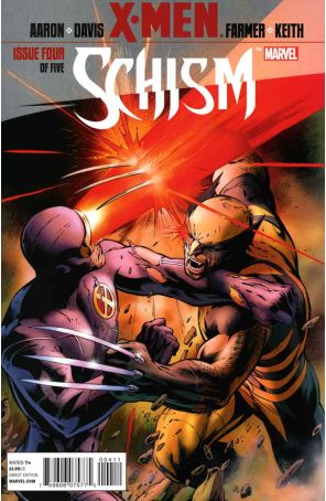 X-Men: Schism 4 published by Marvel with cover art by Alan Davis