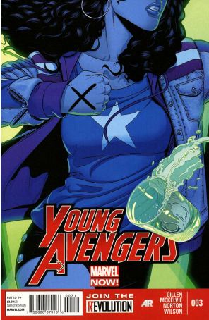 Young Avengers (2nd Series) 3 published by Marvel with cover art by Jamie Mckelvie