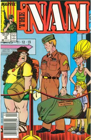 The Nam 15 (Newsstand) published by Marvel with cover art by John Beatty
