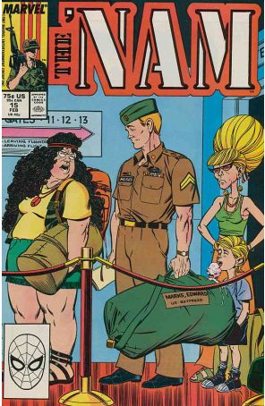 The Nam 15 published by Marvel with cover art by John Beatty
