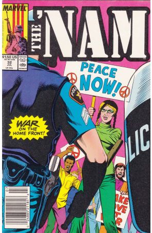 The Nam 32 (Newsstand) published by Marvel with cover art by Ron Wagner
