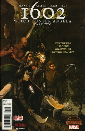 1602 Witch Hunter Angela 2 published by Marvel with cover art by Stephanie Hans