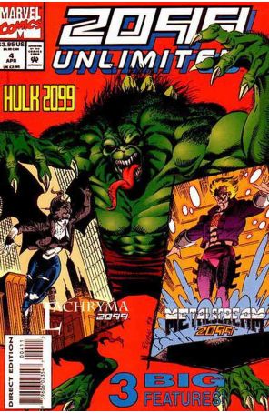 2099 Unlimited 4 published by Marvel with cover art by Paul Ryan