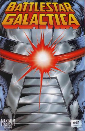 Battlestar Galactica (Maximum) 2 published by Maximum with cover art by Rob Liefeld