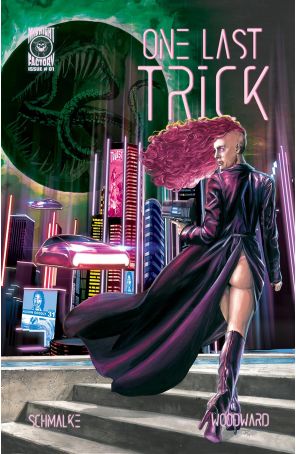 One Last Trick 1A published by Midnight Factory with cover art by J.K. Woodward