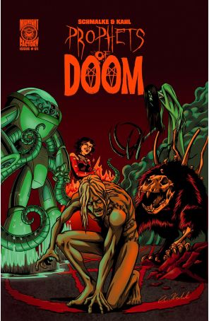 Prophets of Doom 1A published by Midnight Factory with cover art by Amanda Kahl