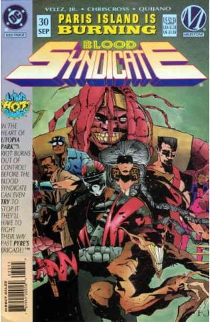 Blood Syndicate 30 published by DC with cover art by Kent Williams