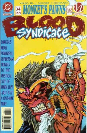 Blood Syndicate 34 published by DC with cover art by Jeffrey Moore