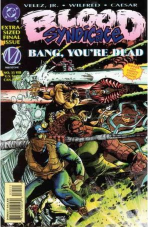 Blood Syndicate 35 published by DC with cover art by Chris Cross