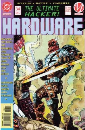 Hardware 34 published by DC with cover art by Eric Battle