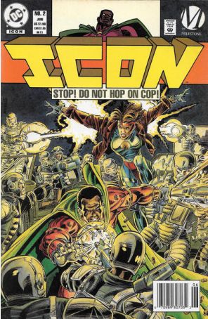Icon 2 (Newsstand) published by DC with cover art by Mark D. Bright