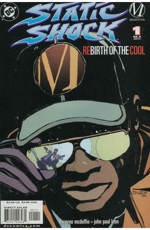Static Shock!: Rebirth of the Cool 1 published by DC with cover art by John Paul Leon