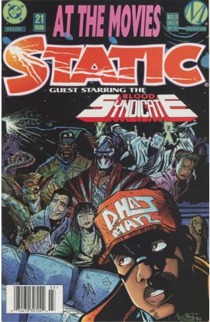 Static 21 (Newsstand) published by DC with cover art by Wilfred Santiago