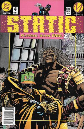 Static 4 (Newsstand) published by DC with cover art by John Paul Leon