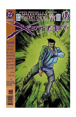 Xombi 17 published by DC with cover art by J.J. Birch