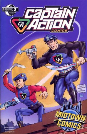 Captain Action Comics 1 (Midtown variant) published by Moonstone with cover art by Murphy Anderson