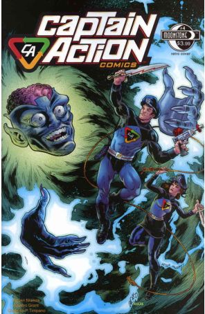 Captain Action Comics 4B published by Moonstone with cover art by John Lucas