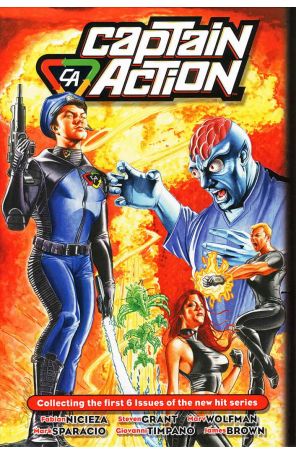 Captain Action Comics TPB HC 1 published by Moonstone with cover art by Mark Sparacio