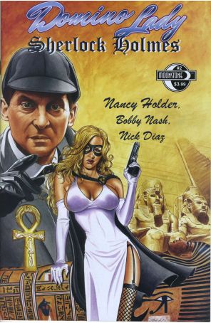 Domino Lady/Sherlock Holmes 2 published by Moonstone with cover art by Mark Sparacio