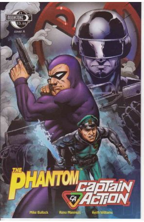 The Phantom/Captain Action 1A published by Moonstone with cover art by Art Thibert
