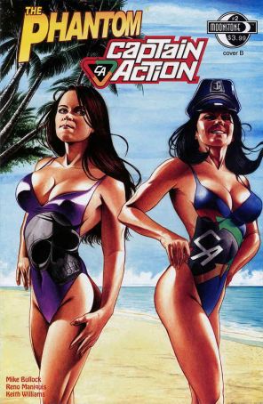 The Phantom/Captain Action 2B published by Moonstone with cover art by Mark Sparacio