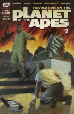 Revolution on the Planet of the Apes 2 published by Mr. Comics with cover art by Denis Rodier