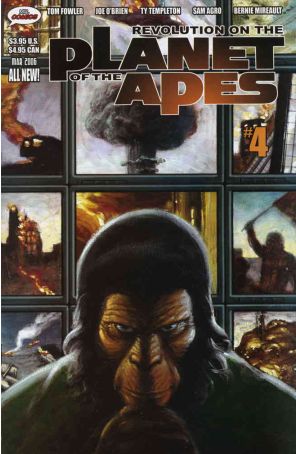 Revolution on the Planet of the Apes 4 published by Mr. Comics with cover art by Denis Rodier