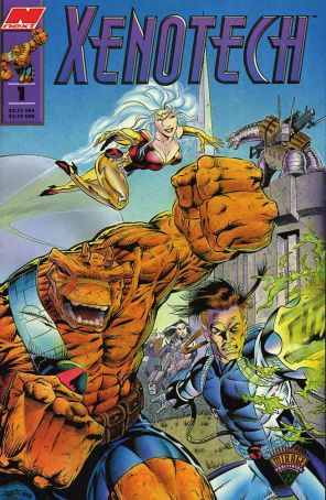 Xenotech 1 published by Mirage with cover art by Michael Dooney