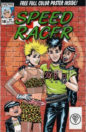 Speed Racer (1st Series) 18 published by Now with cover art by Mitch O’Connell