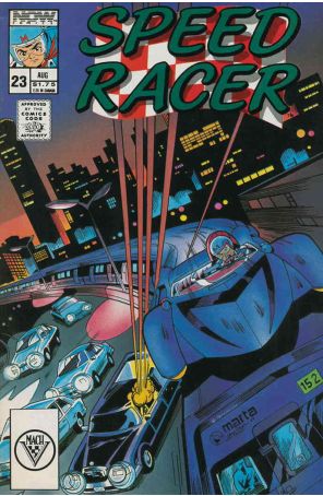 Speed Racer (1st Series) 23 published by Now with cover art by Suzanne Dechnik