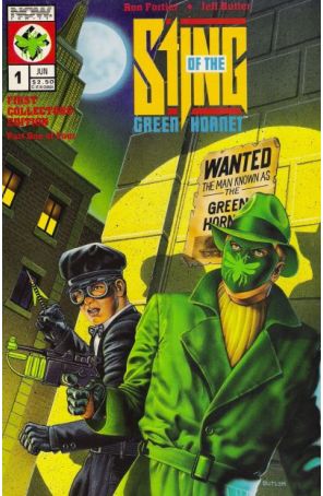 Sting of the Green Hornet 1 published by Now with cover art by Jeff Butler