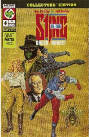 Sting of the Green Hornet 4 (with poster) published by Now with cover art by Jeff Butler