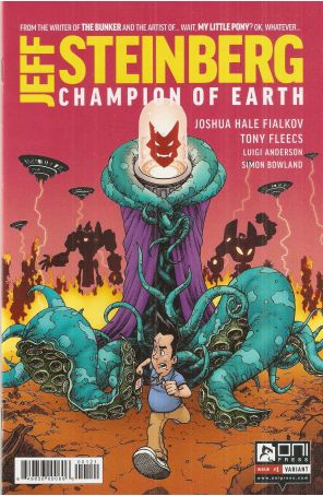 Jeff Steinberg: Champion of Earth 1A published by Oni Press with cover art by Chris Burnham