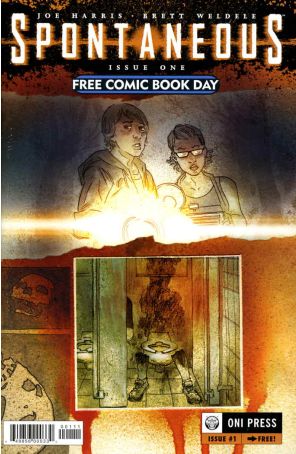 Spontaneous 1 published by Oni Press with cover art by Brett Weldele