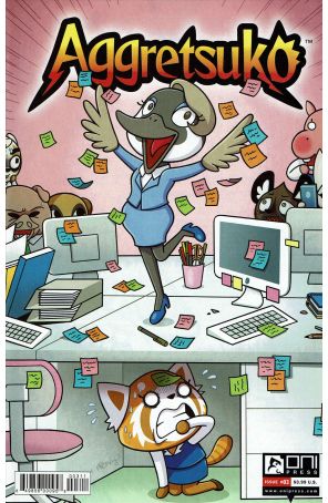 Aggretsuko 3A published by Oni with cover art by Brenda Hickey