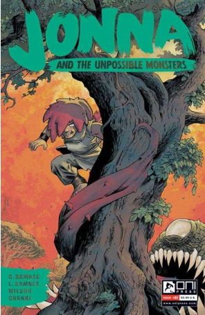 Jonna and the Unpossible Monsters 9B published by Oni with cover art by Declan Shalvey