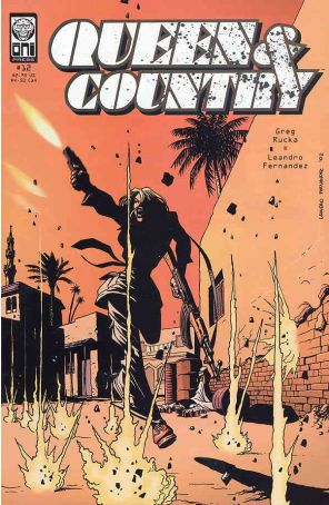 Queen And Country 12 published by Oni with cover art by Leandro Fernandez